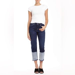 NEW Mavi Jeans Colour Block Two Tone Straight Leg Jeans Denim